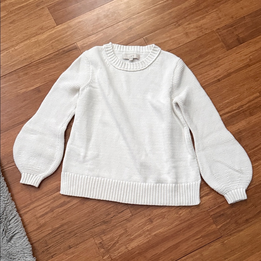 Loft white sweater